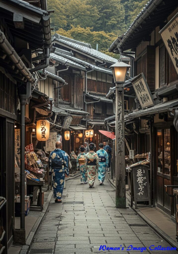 日本の伝統と現代が交差する街並み:美しい古き良き商店街の風景 8 batch image fx 55 日本の街並