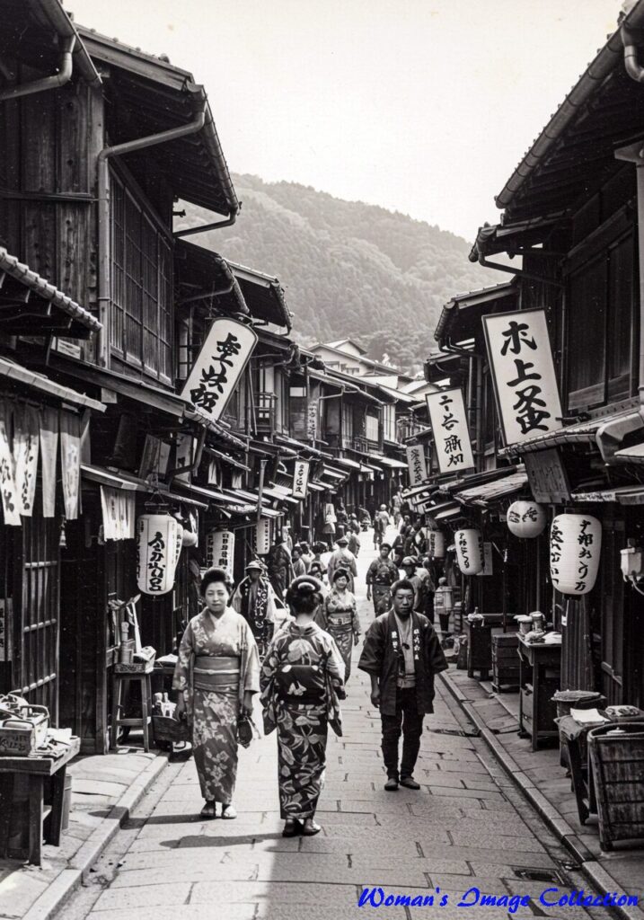 日本の伝統と現代が交差する街並み:美しい古き良き商店街の風景 12 batch image fx 59 日本の街並