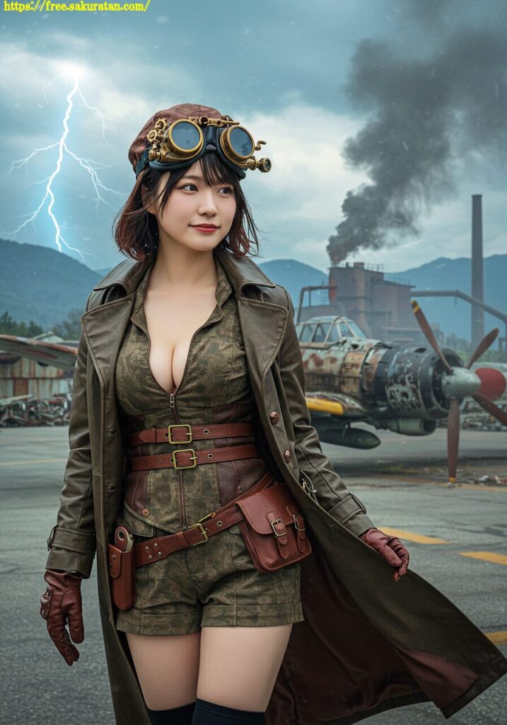 錆びた空と機械仕掛けの彼女──廃墟滑走路の午後 4 20250510 1 141 スチームパンク