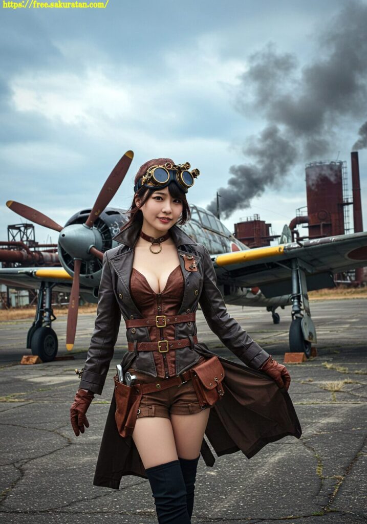 錆びた空と機械仕掛けの彼女──廃墟滑走路の午後 8 20250510 1 148 スチームパンク