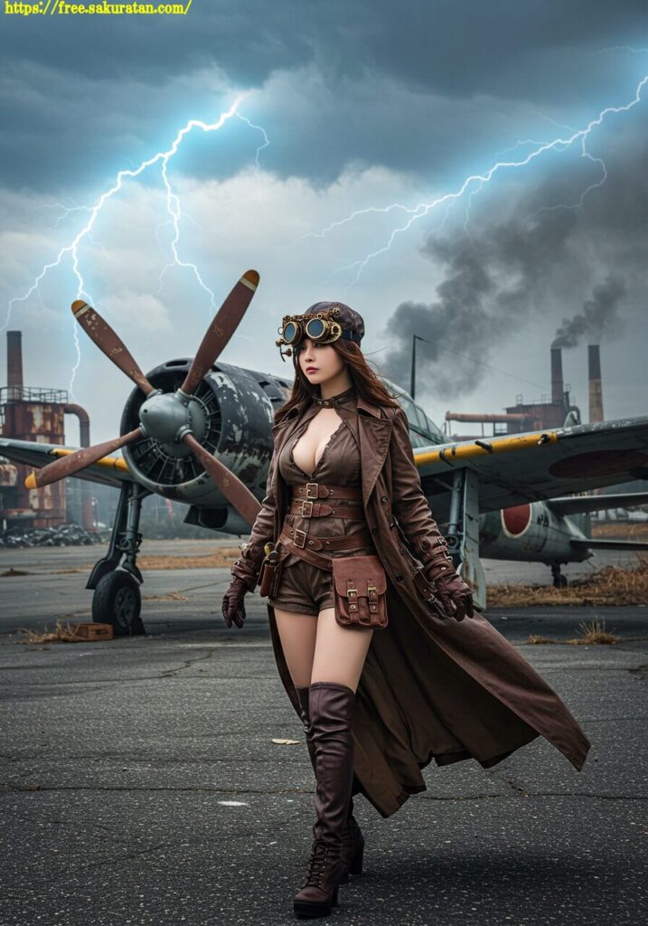錆びた空と機械仕掛けの彼女──廃墟滑走路の午後 13 20250510 1 156 スチームパンク