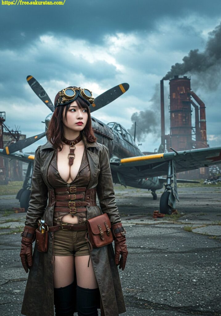 錆びた空と機械仕掛けの彼女──廃墟滑走路の午後 15 20250510 1 160 スチームパンク