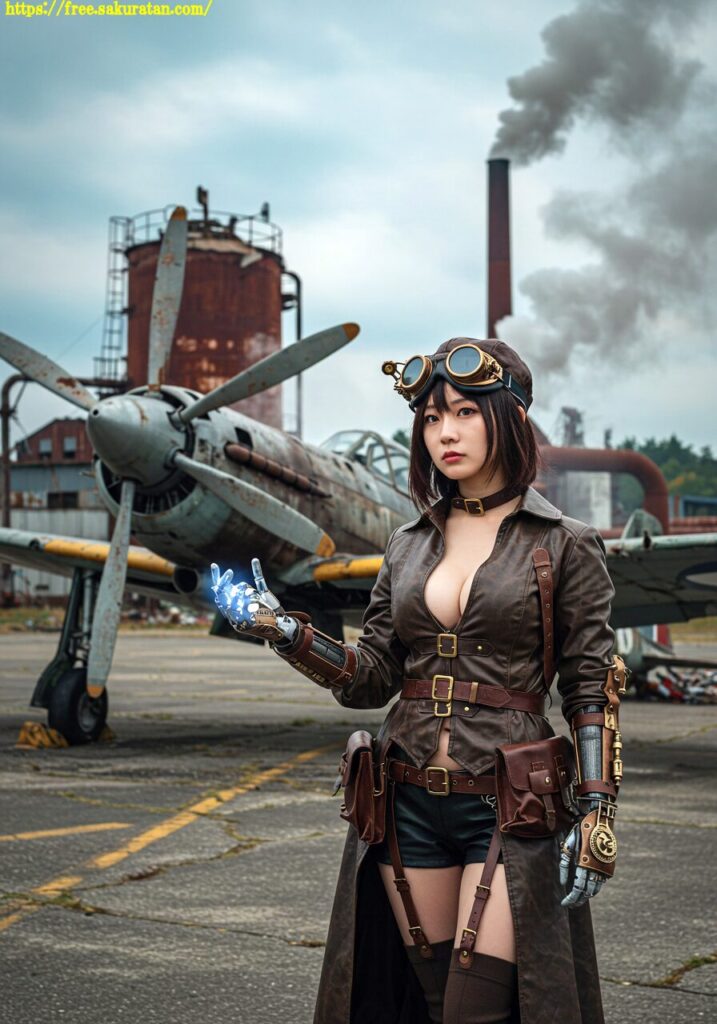 錆びた空と機械仕掛けの彼女──廃墟滑走路の午後 17 20250510 1 162 スチームパンク