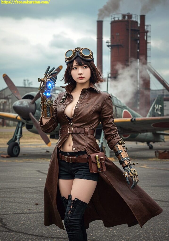 錆びた空と機械仕掛けの彼女──廃墟滑走路の午後 18 20250510 1 164 1 スチームパンク