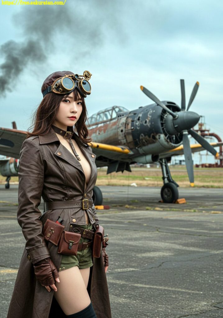 錆びた空と機械仕掛けの彼女──廃墟滑走路の午後 21 20250510 1 167 スチームパンク