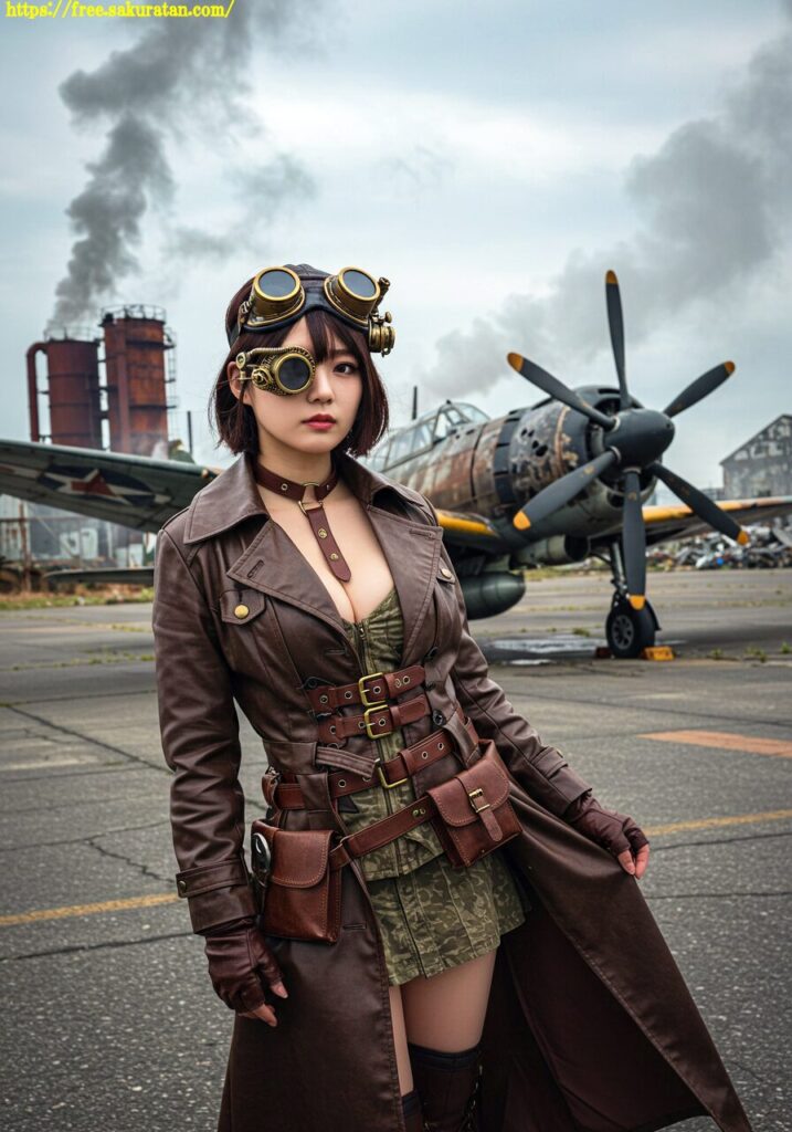 錆びた空と機械仕掛けの彼女──廃墟滑走路の午後 22 20250510 1 169 スチームパンク
