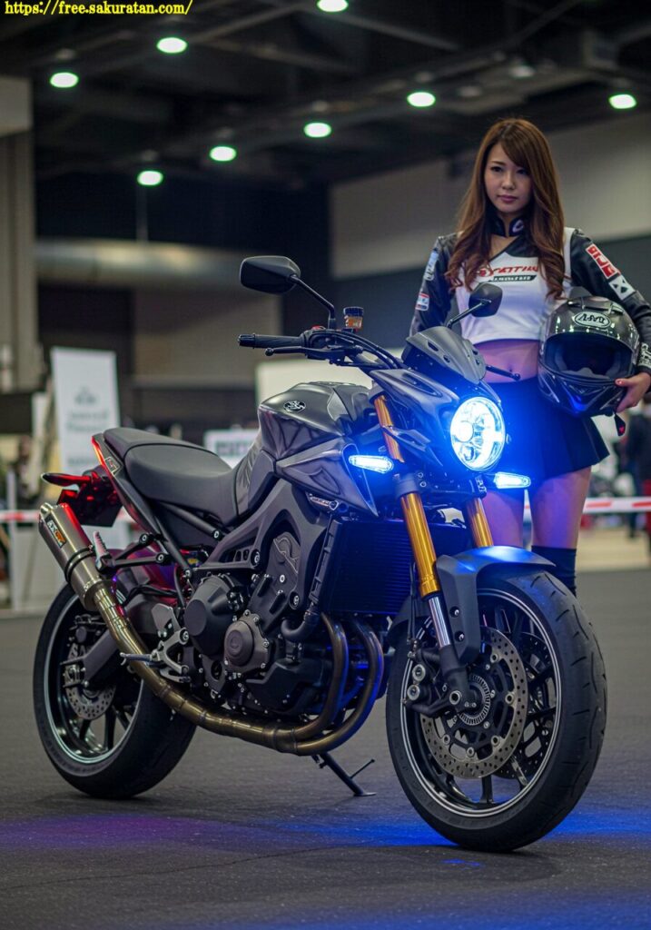 驚異のビジュアルアート。光る眼を持つバイクとクールモデルが最高にキマってる! 11 Image fx 2025 05 21T205014.026 ショートパンツ
