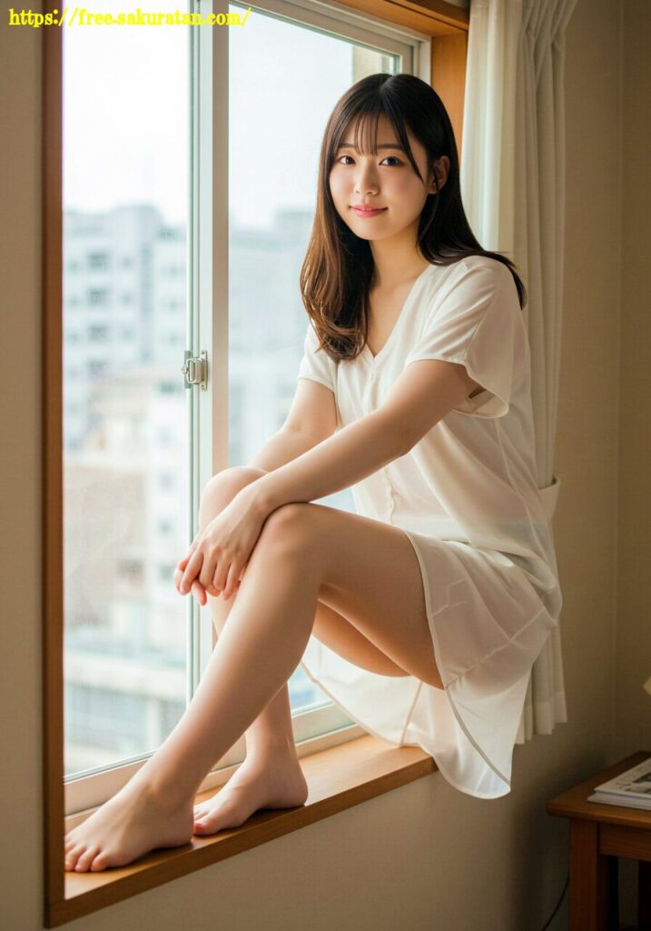【まるで本物】柔らかな午後の日差しが似合う彼女。自然体すぎてAIって気づける? 19 20250525 3 227 ショートパンツ