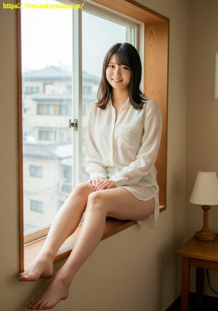 【まるで本物】柔らかな午後の日差しが似合う彼女。自然体すぎてAIって気づける? 20 20250525 3 228 ショートパンツ