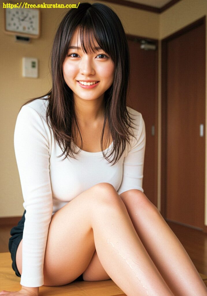 【まるで本物】柔らかな午後の日差しが似合う彼女。自然体すぎてAIって気づける? 2 20250525 3 264 ショートパンツ