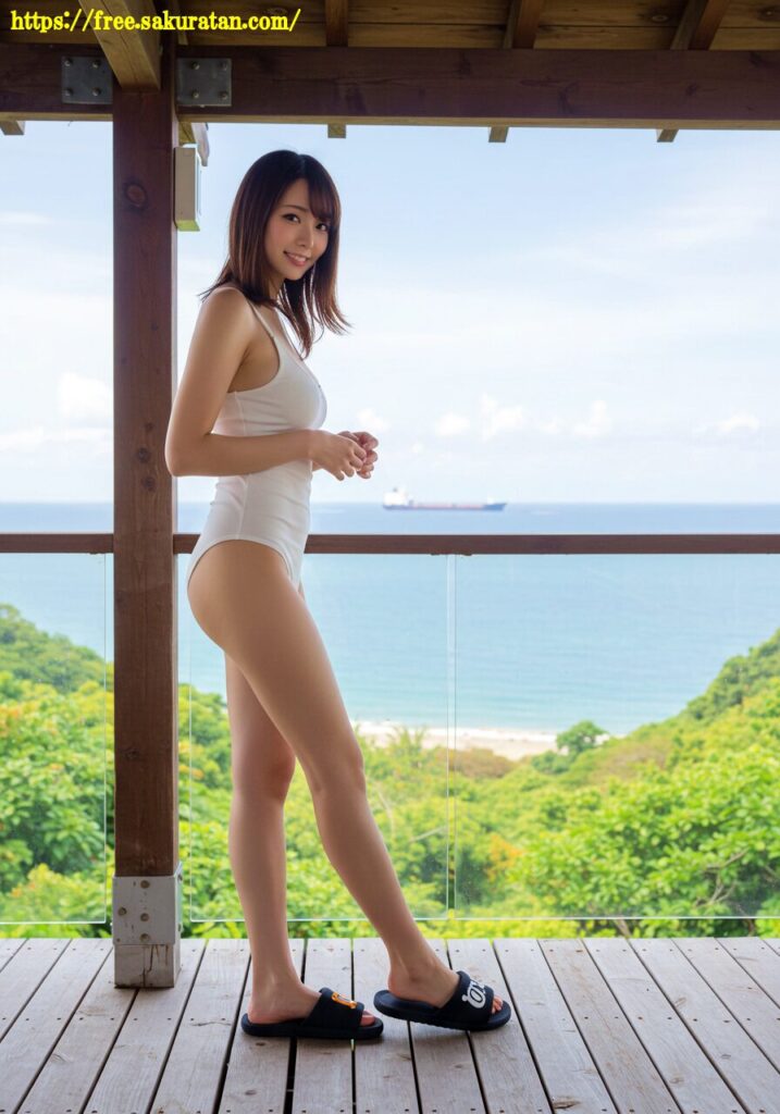 「夏の終わりに海風と彼女」——バルコニーに立つ、静かな余白の物語 4 20250603 1 23 ワンピース